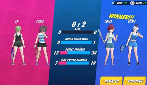 女子网球联盟免广告版游戏亮点