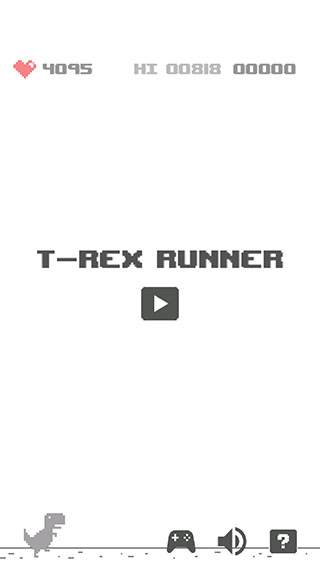 谷歌小恐龙游戏截图1