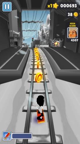 地铁跑酷黑白北极版本1